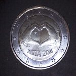 2 euro Malta 2016 "Liefde" UNC (zonder muntmeesterteken)