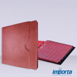 Muntenalbum Populair + cassette rood (incl assortiment 5 bladen) geen opdruk